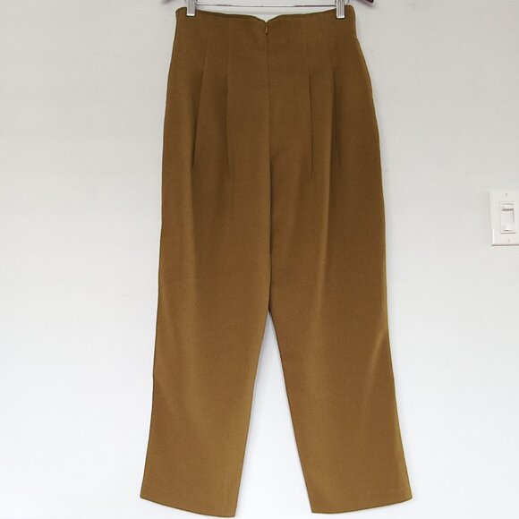 OAK + FORT mustard wide leg dress pants - Picture 1 of 13